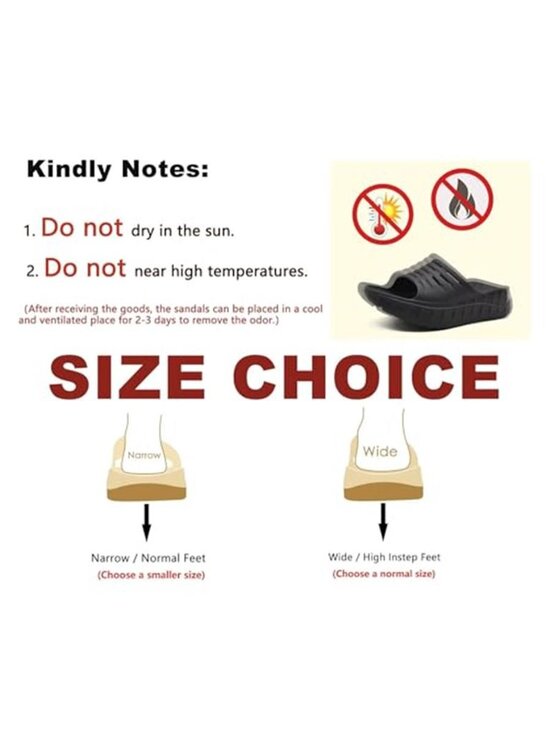 New Mens Recovery Sandals Orthotic Arch Support Open Toe Sport Slides Thick main image 7